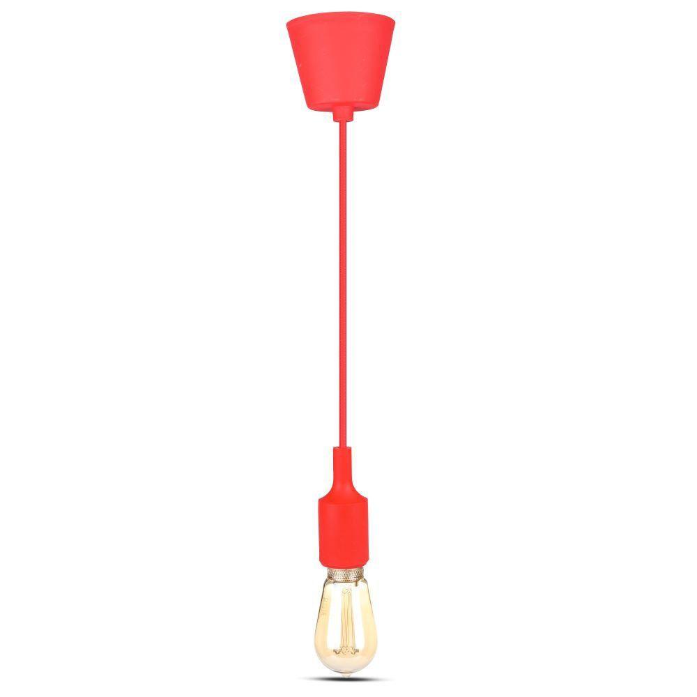 VT-7228 E27 SILICONE PENDANT HOLDER-RED