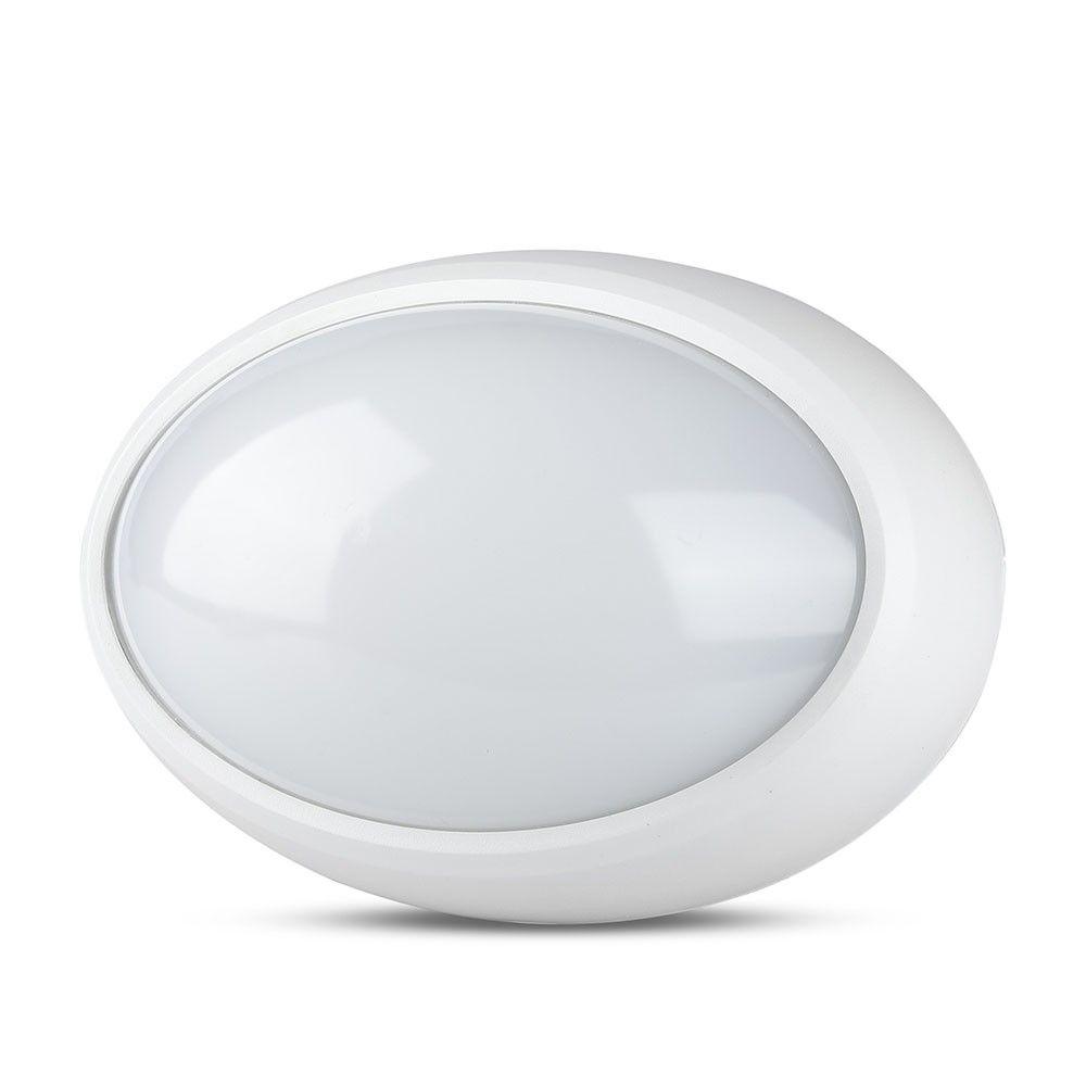 VT-8016 12W FULL OVAL IP54 DOME LIGHT 6400K WHITE BODY