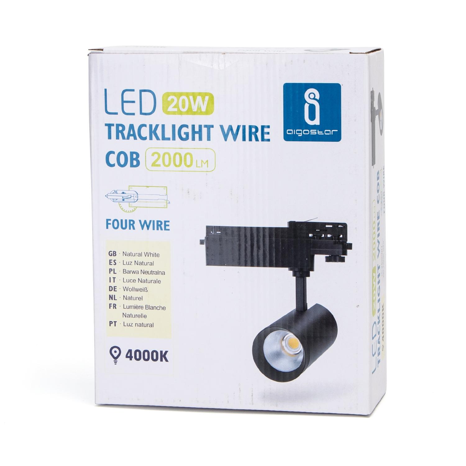 4 wires track light 20W Natural White