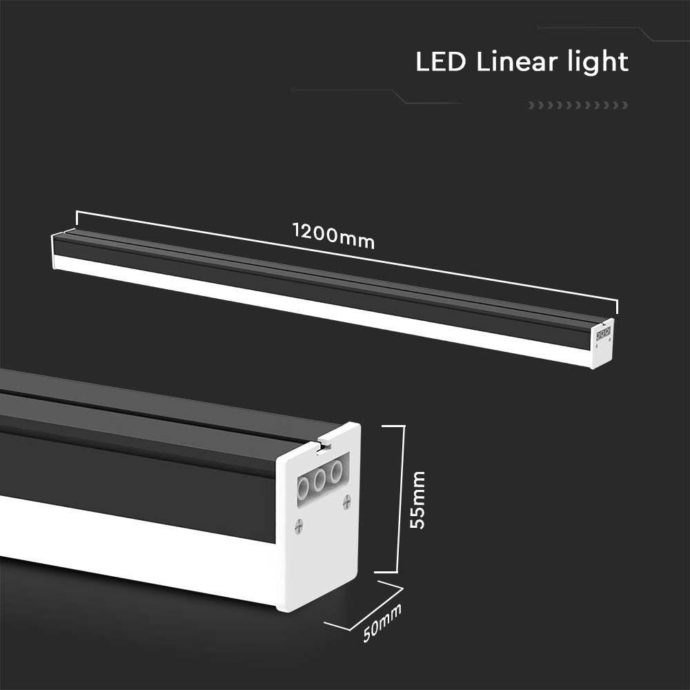 VT-4140 40W LED LINEAR LIGHT 4000K - BLACK BODY