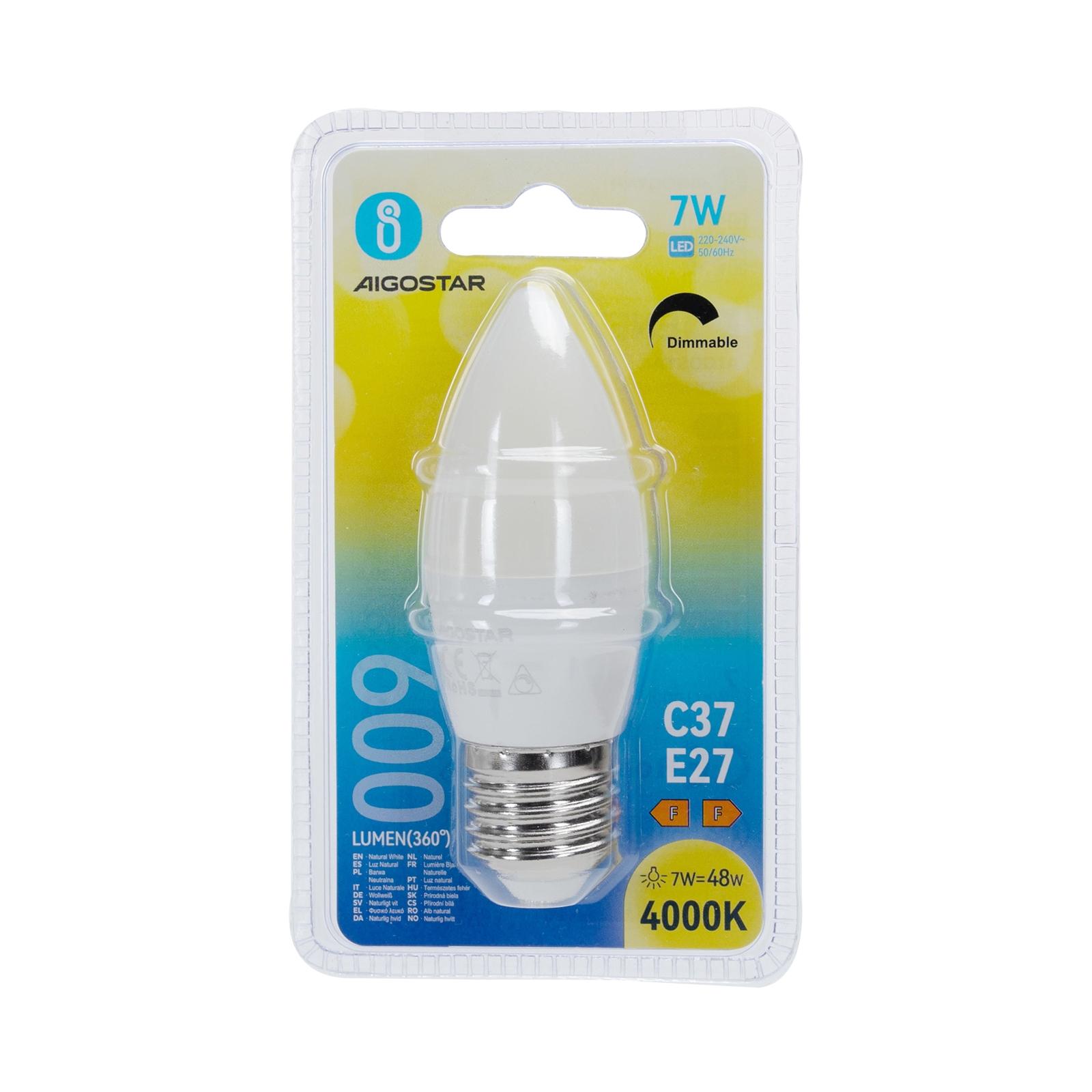 LED dimmable bulb C37 E27 7W 4000K