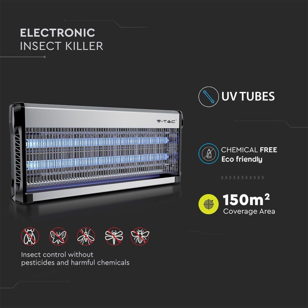 VT-3240 2*20W ELECTRONIC INSECT KILLER (EU PLUG) COVERAGE-150m2