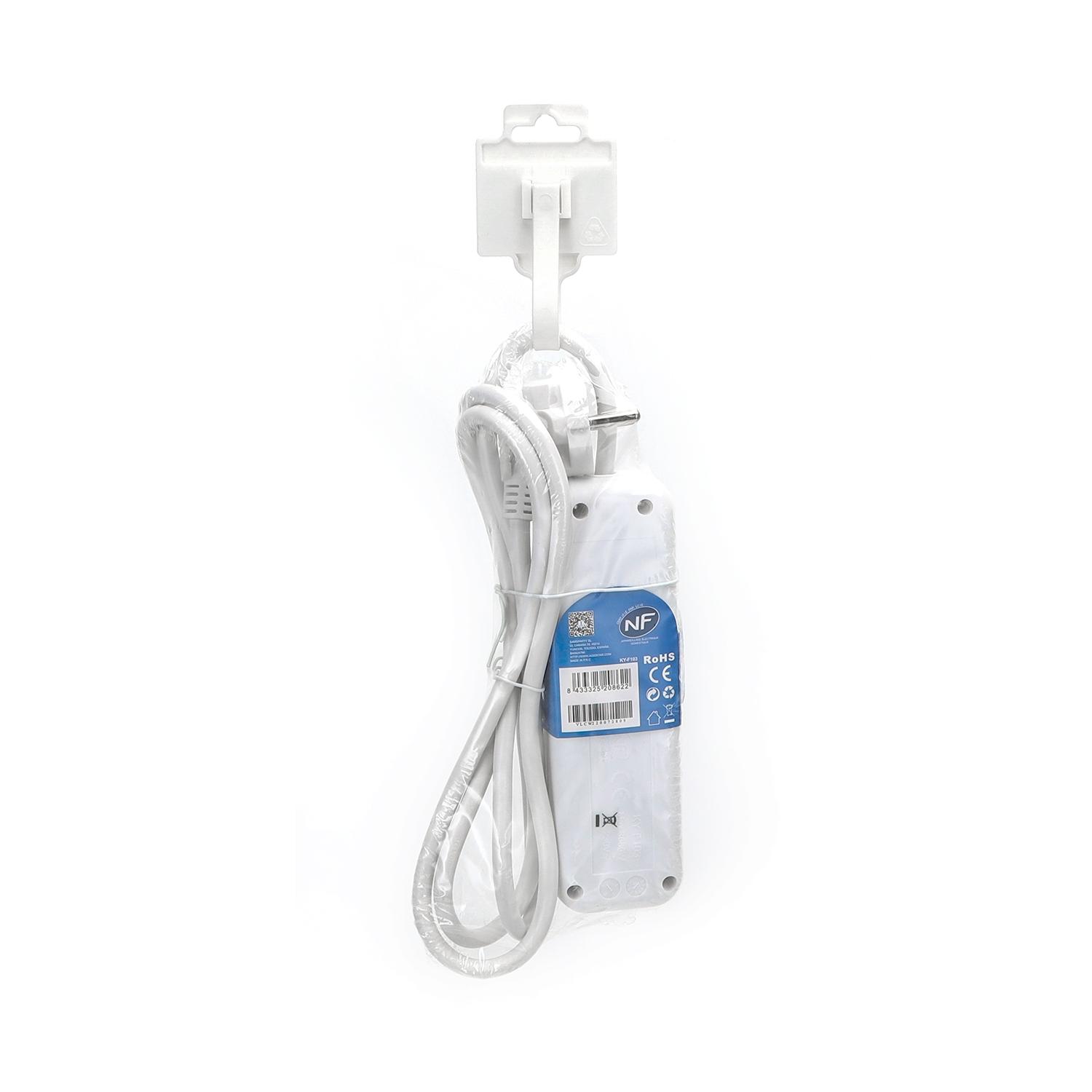 Power strips 3-way 1.5m H05VV-F 3G1.0m㎡ White