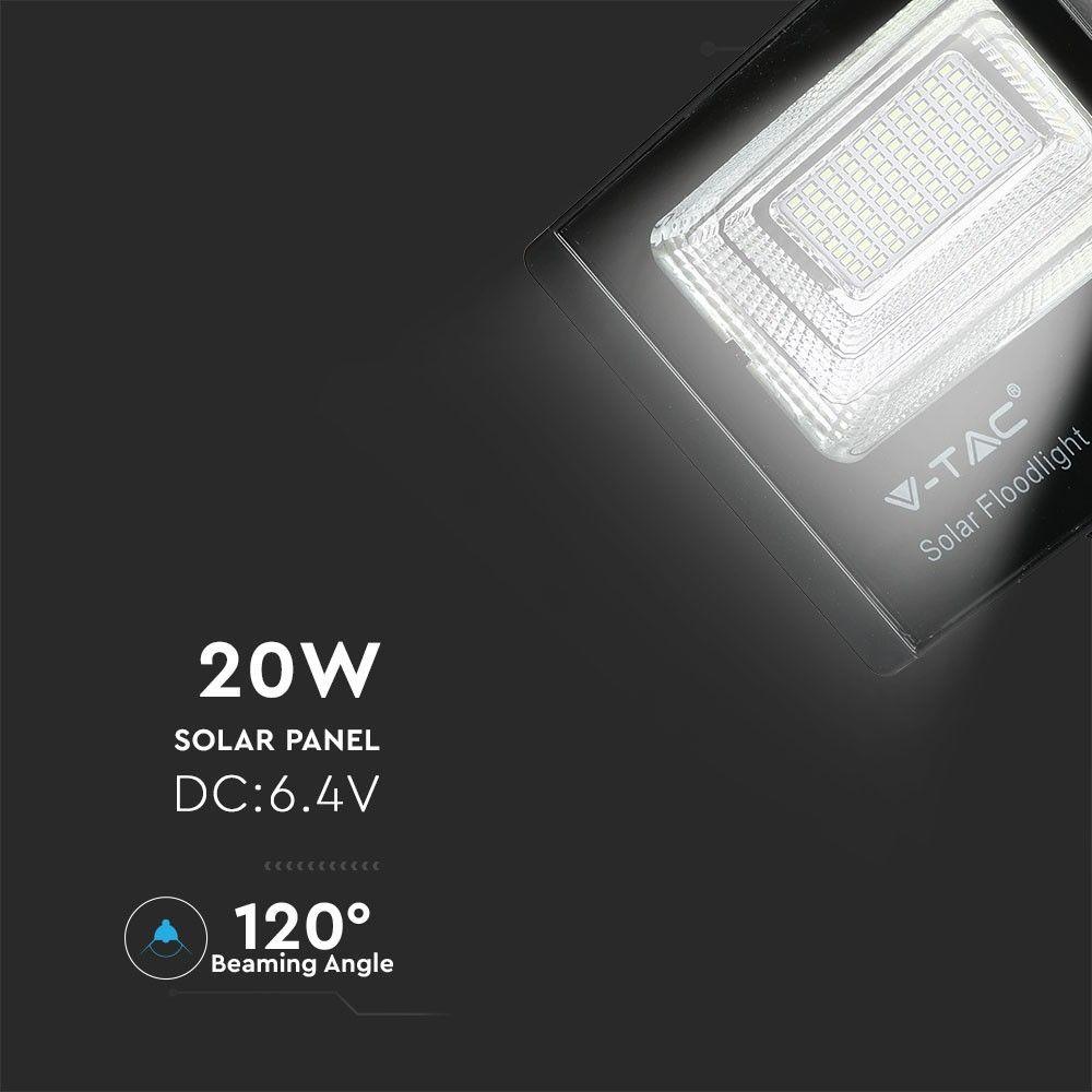 Naświetlacz solarny LED, Barwa:4000K, VTAC, SKU 8575