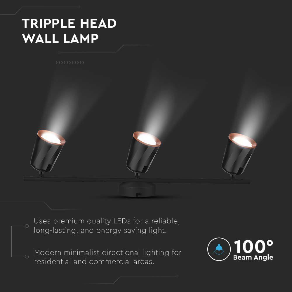 VT-818 18W LED WALL LAMP 3000K BLACK