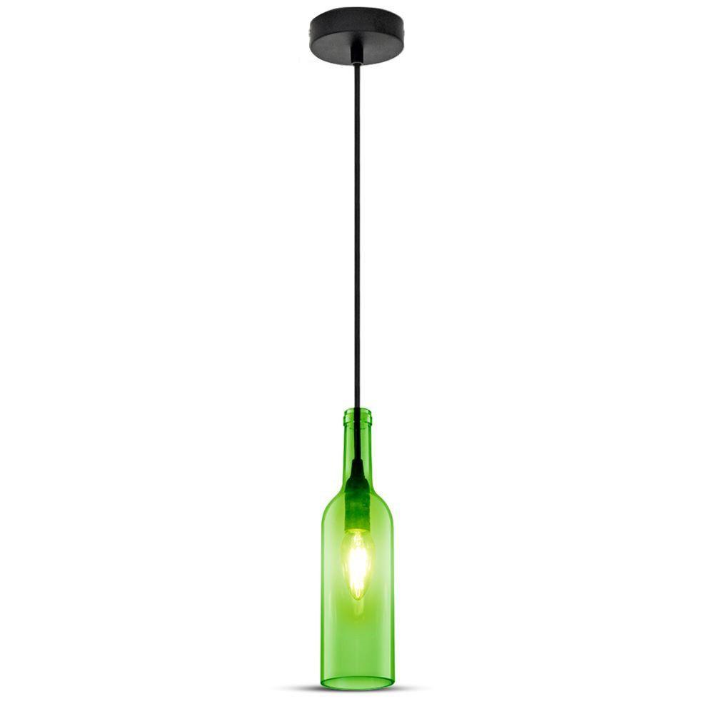 VT-7558 BOTTLE PENDANT LIGHT-E14 HOLDER-GREEN