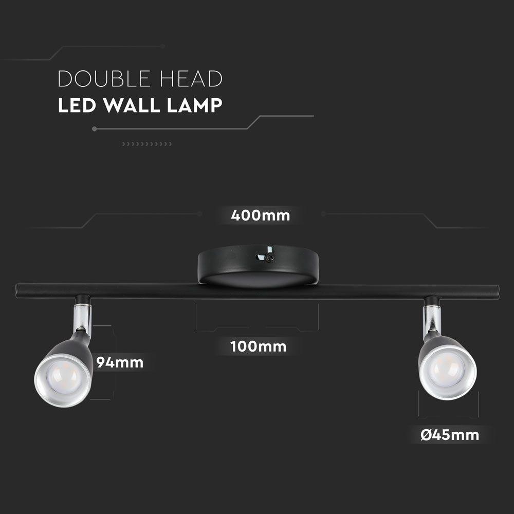 VT-810 9W LED WALL LAMP 4000K BLACK