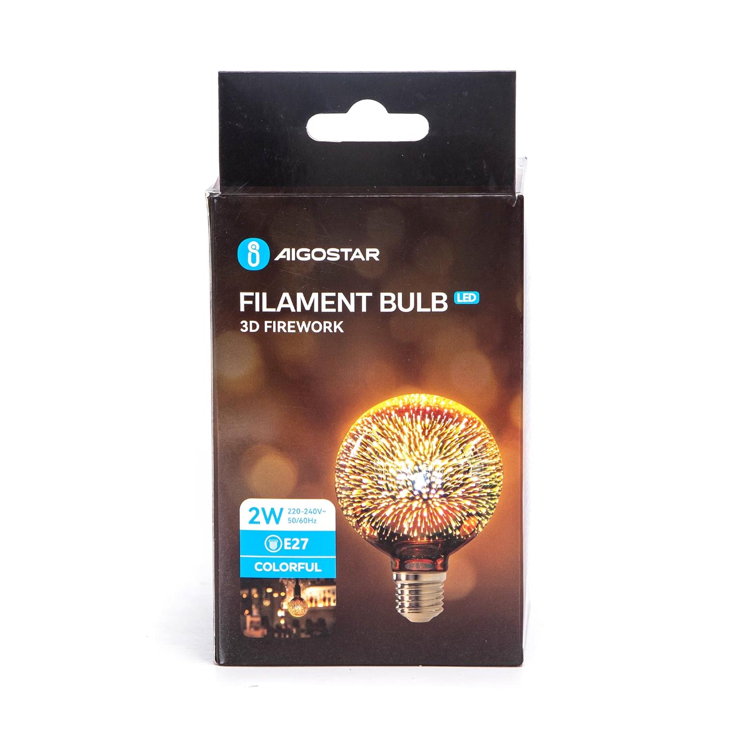 LED Filament Bulb (3D Firework) E27 2W