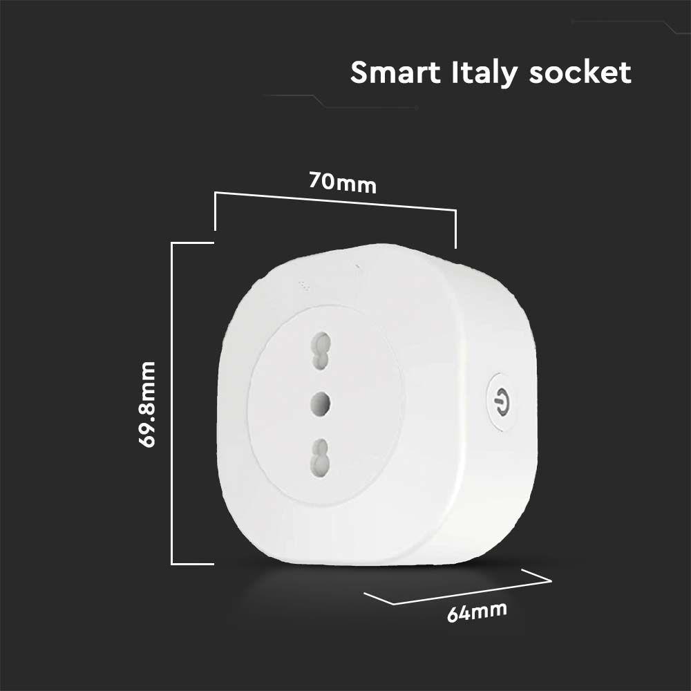 Gniazdo schuko WIFI Kompatybilne z Amazon Alexa i Google Home, VTAC, SKU 7698