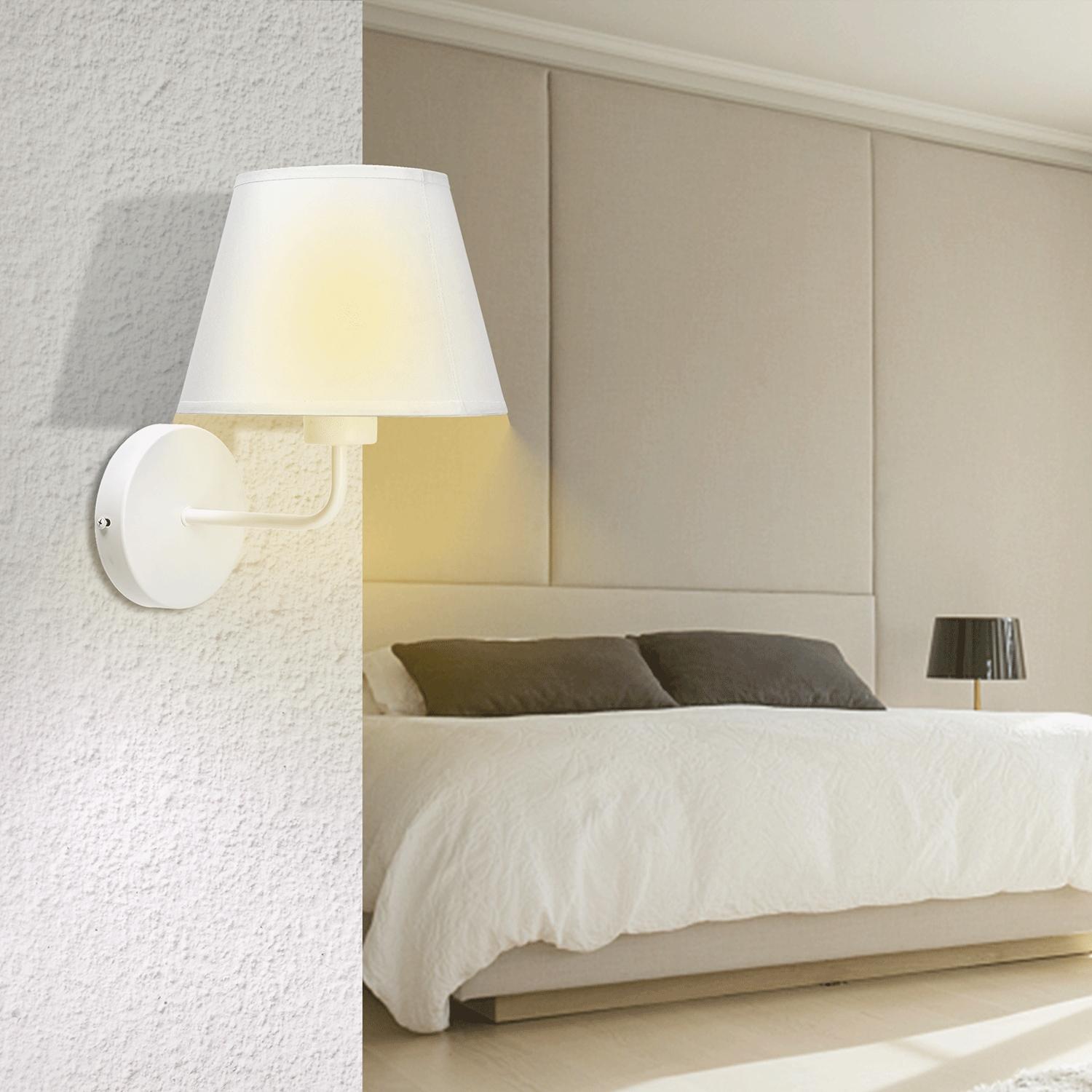 Dual-way wall light white (without light source) GU10+E27