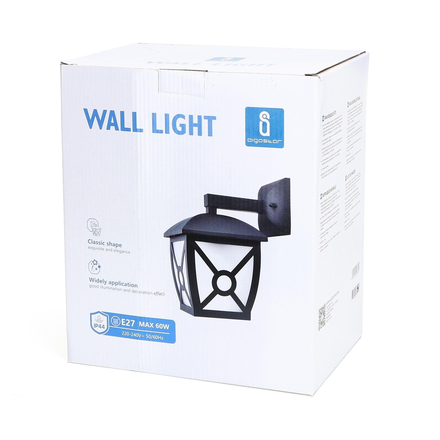 Vintage Wall Light Black (Without Light Source) E27