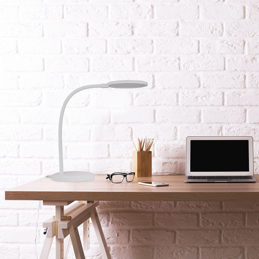 VT-7507 7W LED DESK LAMP WITH WHITE BODY 3000K STEPLESS DIMMING