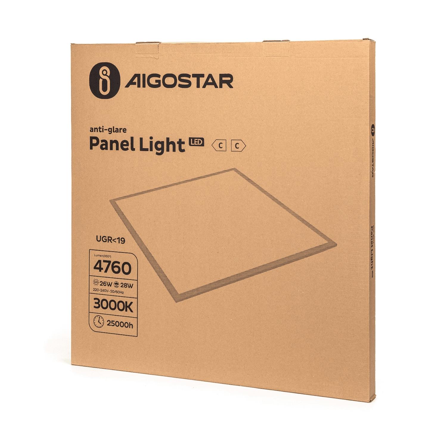 LED high-efficiency anti-glare panel light 28W warm light