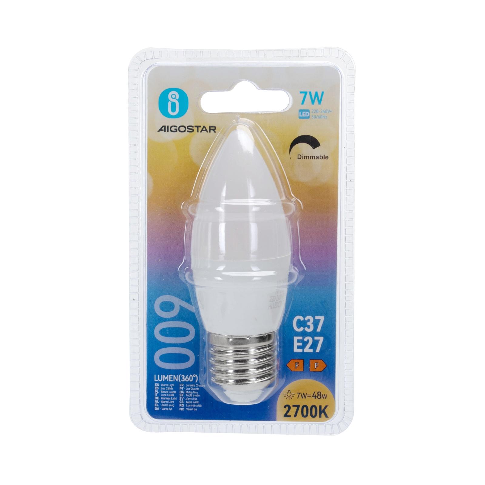 LED dimmable bulb C37 E27 7W 2700K