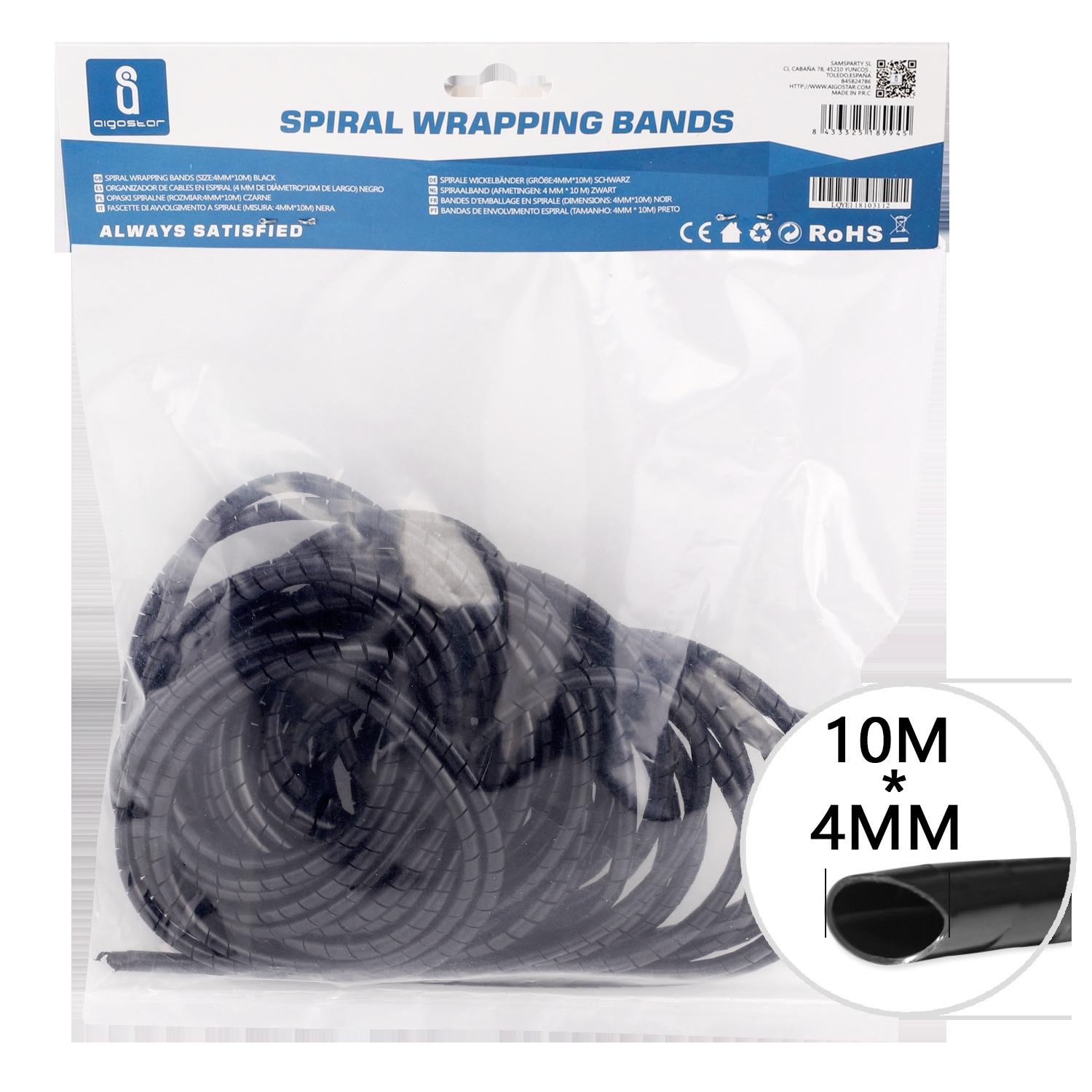 Spiral Wrapping Bands 4mm*10m Black