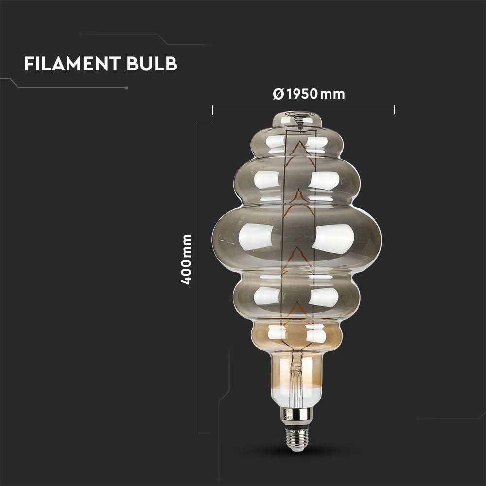 VT-2169 8W S180 LED FILAMENT BULB-SMOKEY GREY WITH 2200K E27 DIMMABLE