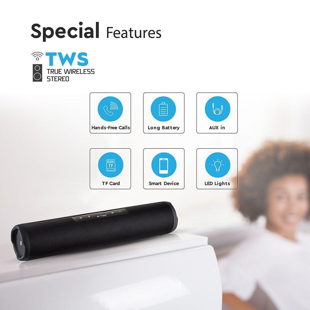 Głośnik bluetooth z funkcją TWS i FM, AUX/USB/Slot MICRO SD, 1200mAh, VTAC, SKU 7726