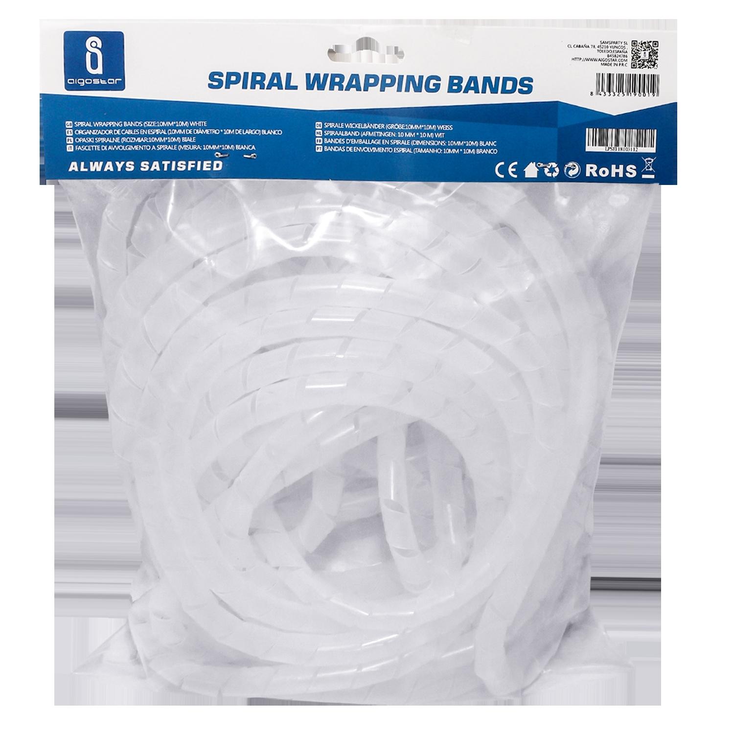 Spiral Wrapping Bands 10mm*10m White