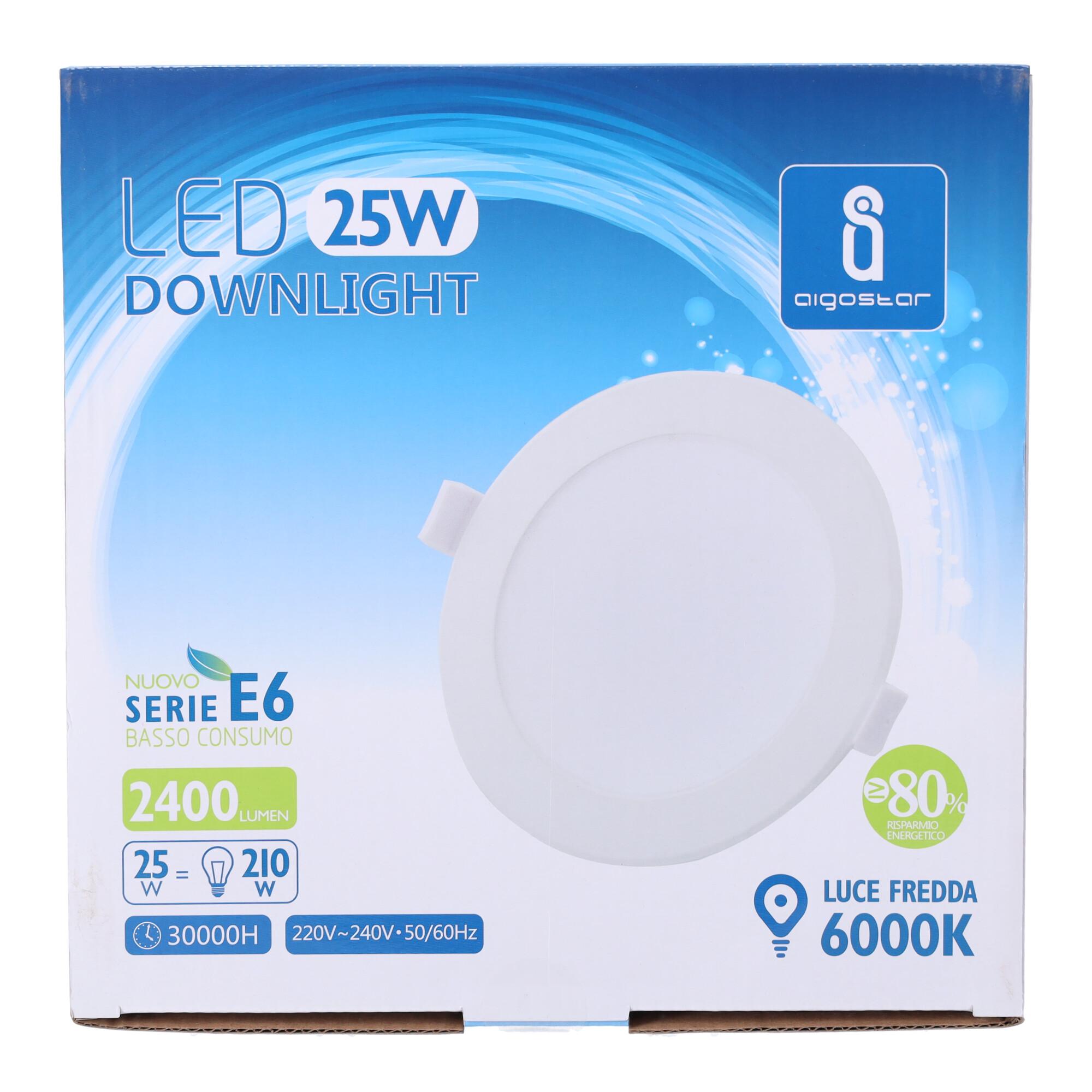 E6 LED  Flush-mounted Round Downlight 25W White Light