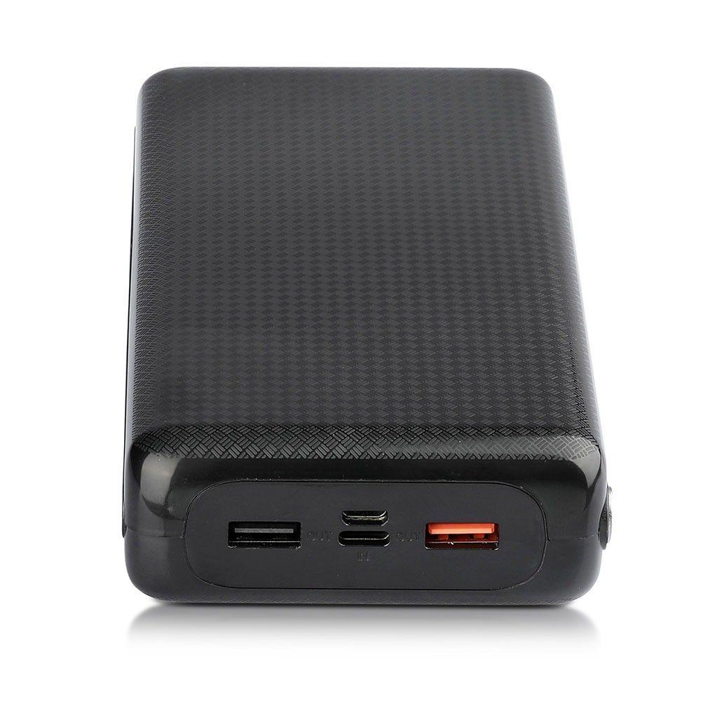 Power Bank, 3.7V/30000mAh, Czarny, VTAC, SKU 8901