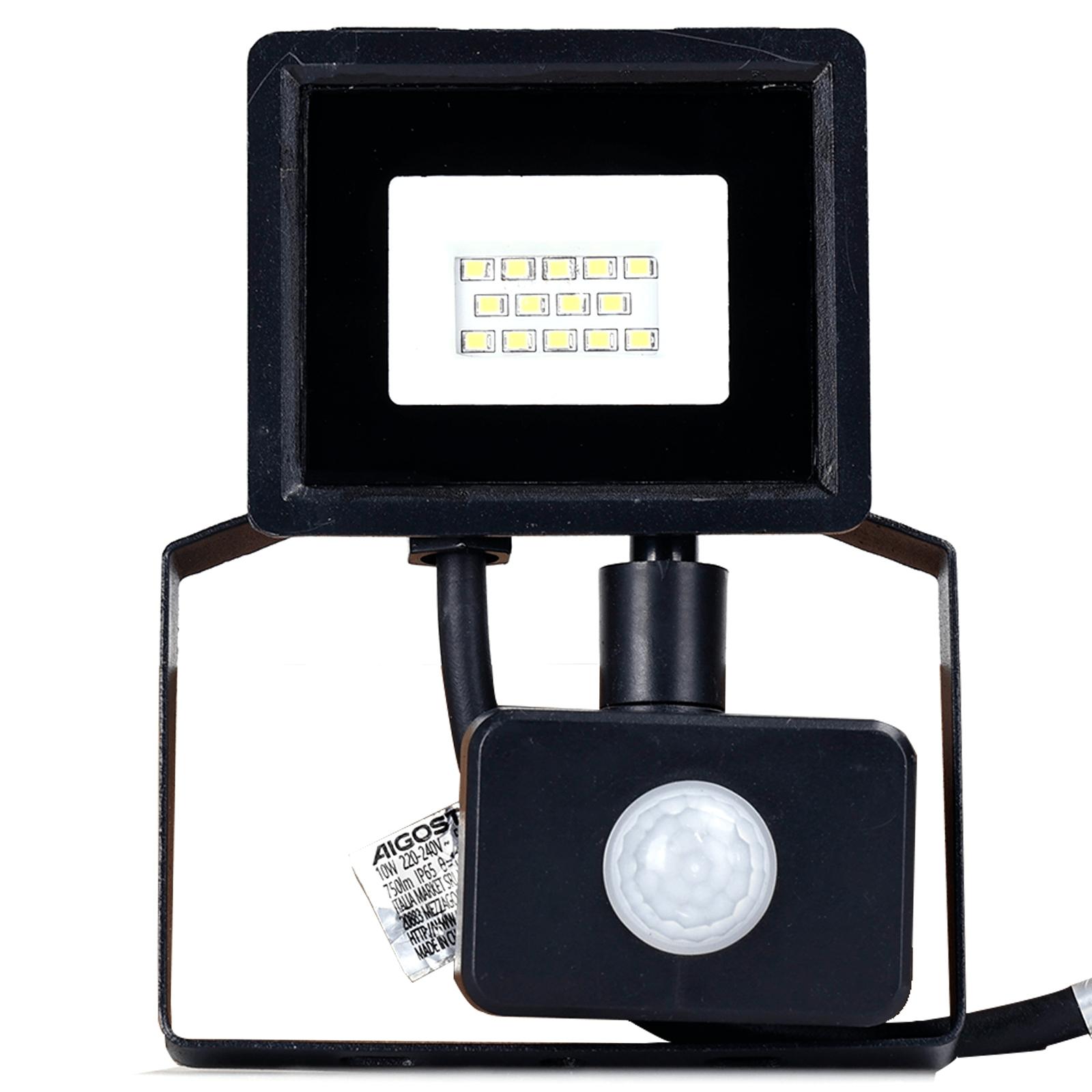 LED sensor floodlight black 10W