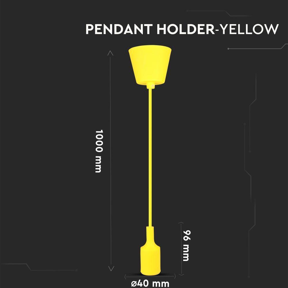 VT-7228 E27 SILICONE PENDANT HOLDER-YELLOW