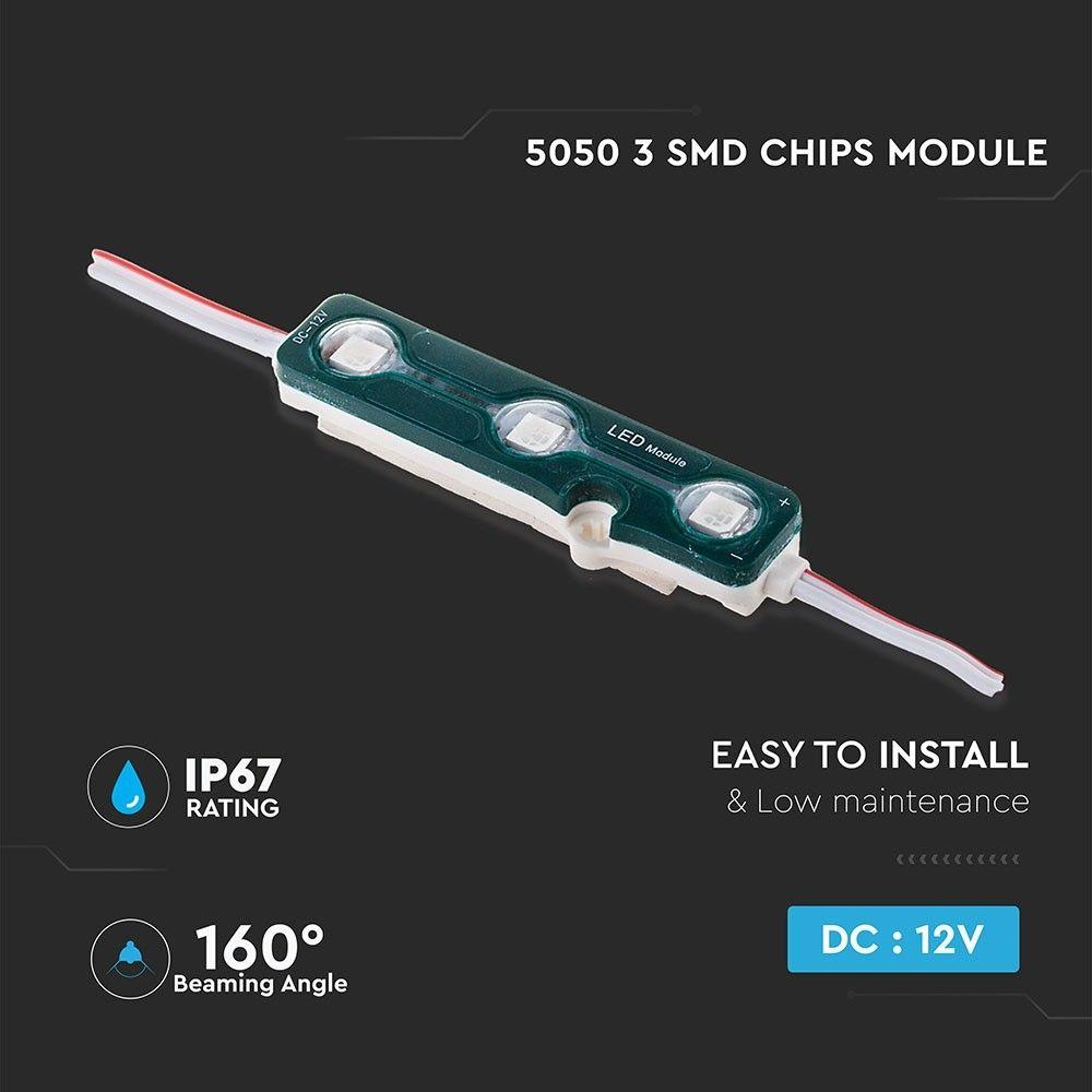 0.72W Moduł LED, Barwa: Niebieski, IP67, VTAC, SKU 5118