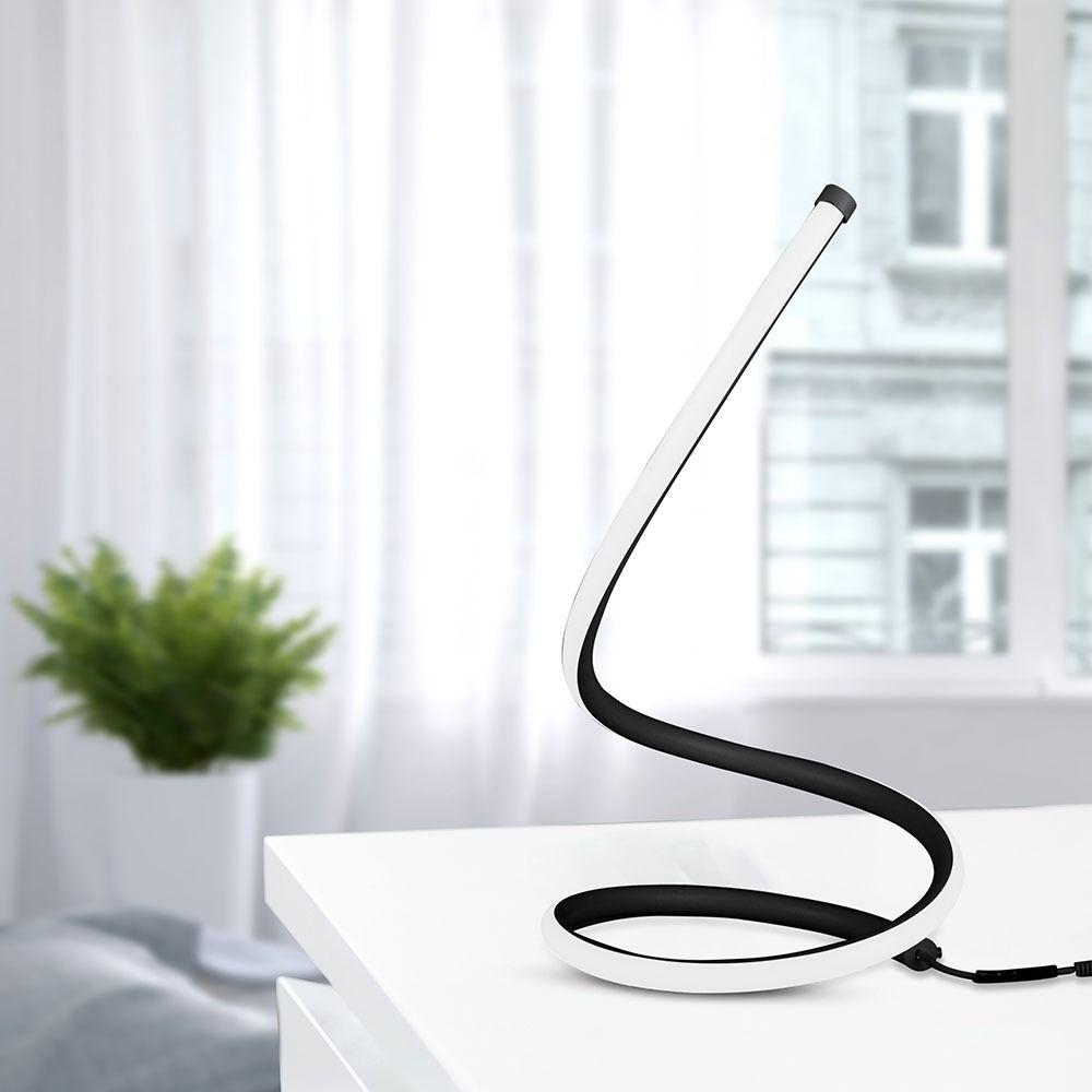 VT-7312 17W LED TABLE LAMP WITH EU PLUG CORD+SWITCH 3000K-BLACK