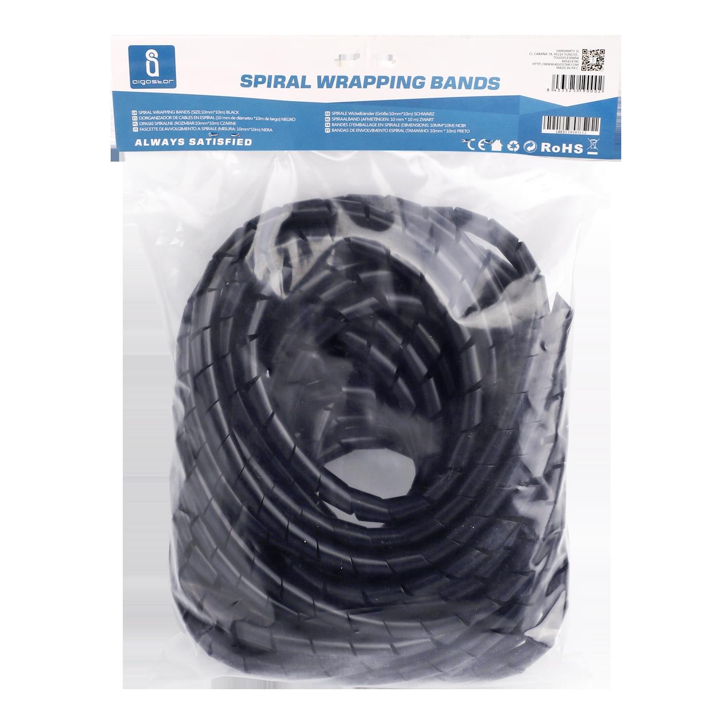 Spiral Wrapping Bands 10mm*10m Black