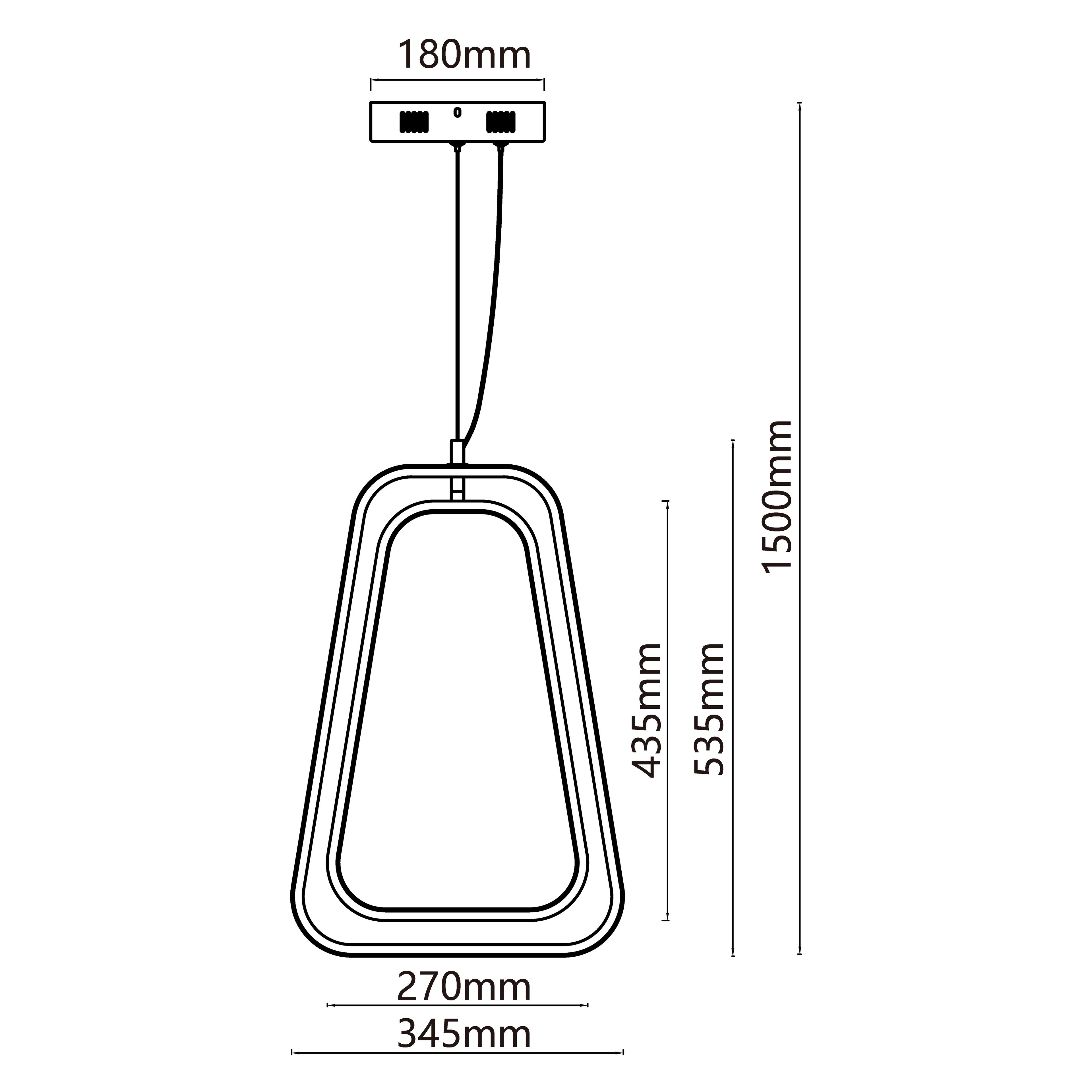 Aluminiowa lampa wisząca 36W 2700K