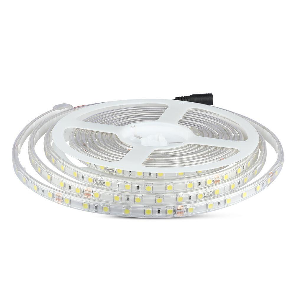 10W Taśma LED, Barwa:6400K, IP65/ Zasilanie: 24V, Rolka:5m, VTAC, SKU 212564