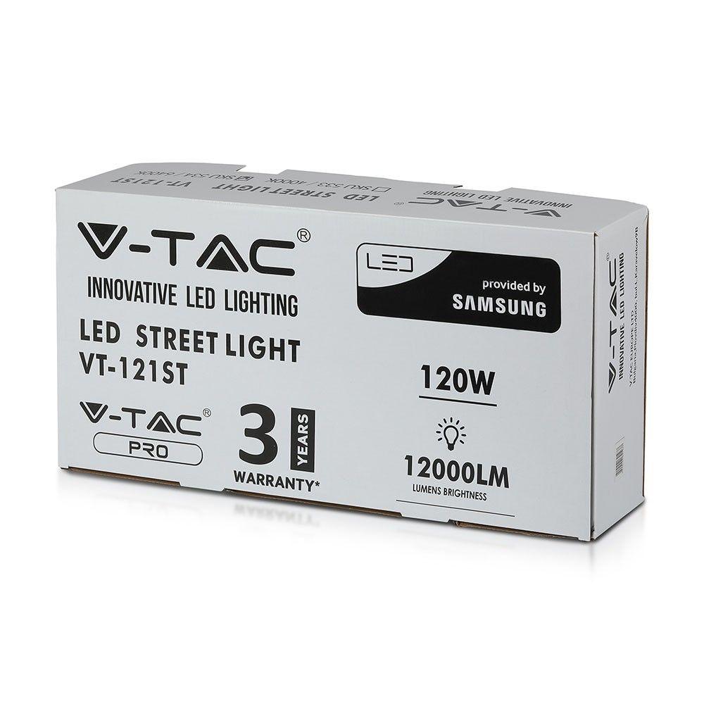 120W Lampa uliczna LED, Chip SAMSUNG, Barwa:6400K/ 3 LATA GWARANCJI , VTAC, SKU 534