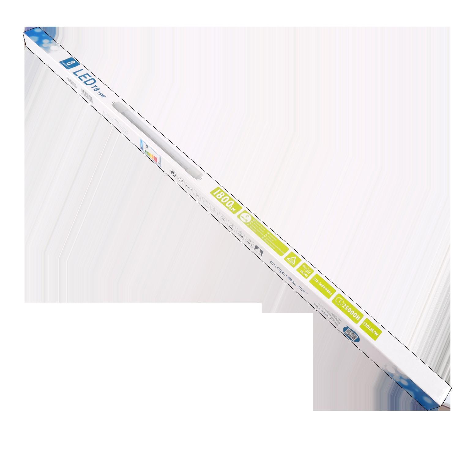 LED Half-aluminium Half-plastic T8 Light Tube 0.9m 15W