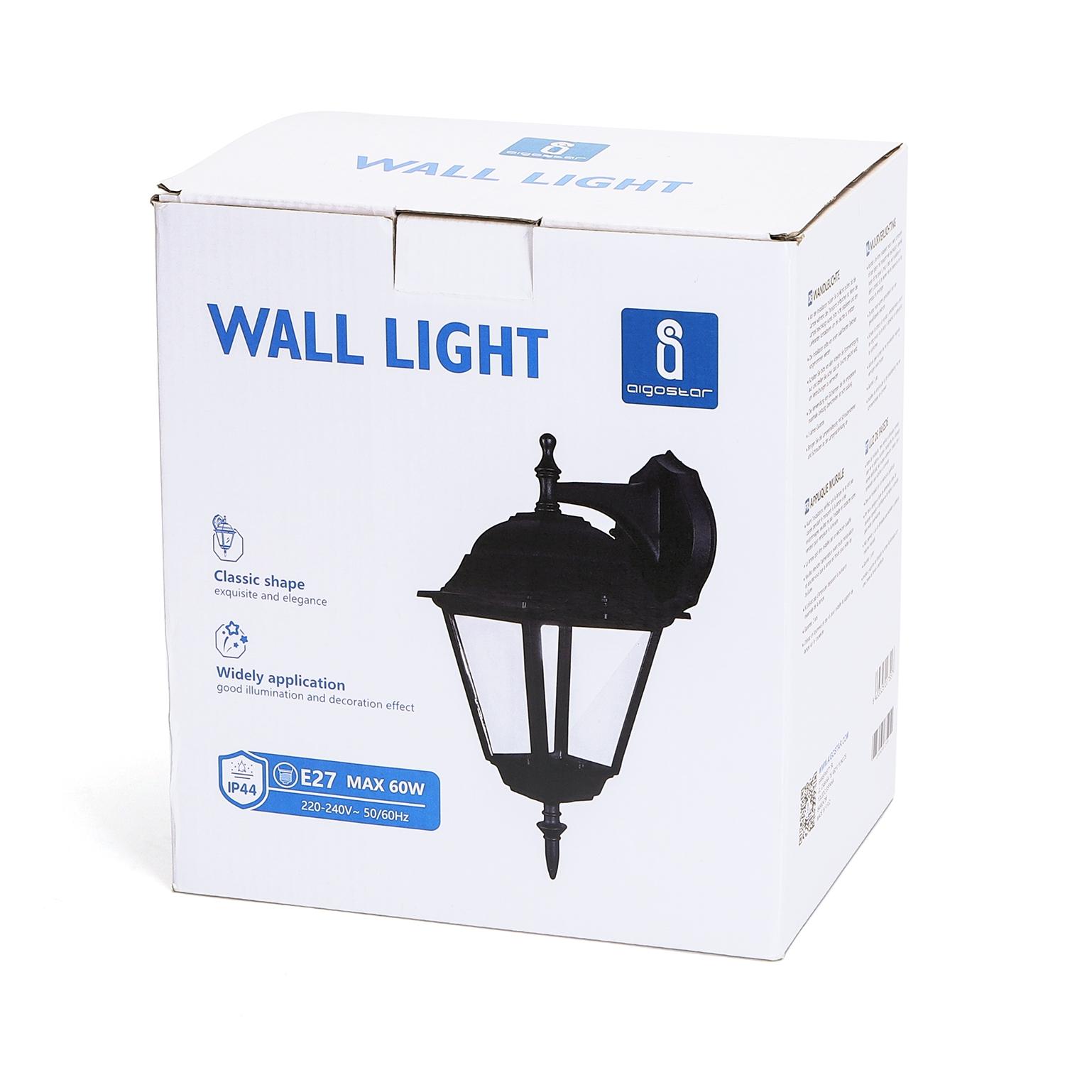 Vintage Wall Light Black (Without Light Source) E27