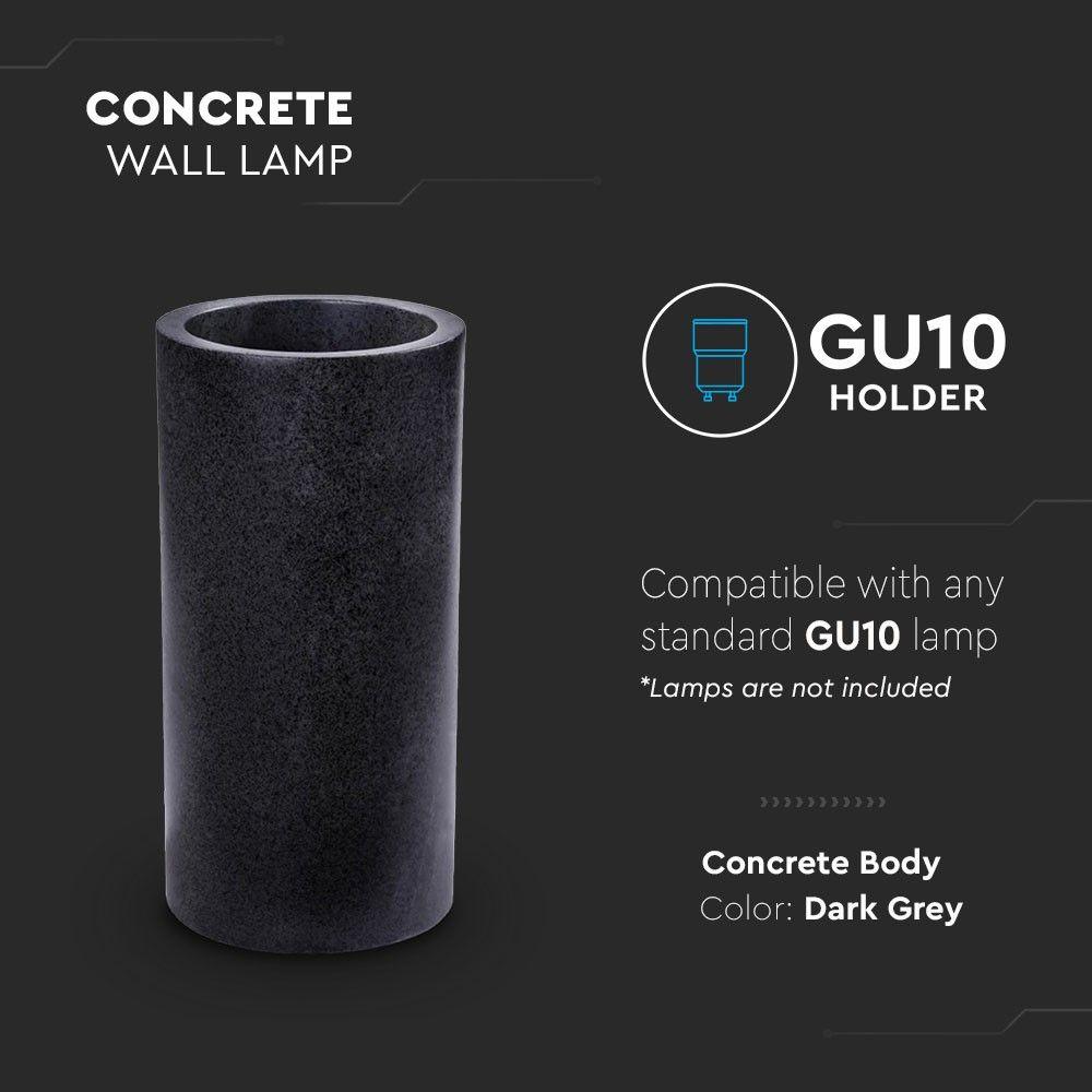 VT-894 LED CONCRETE WALL LAMP-DARK GREY GU10 IP20