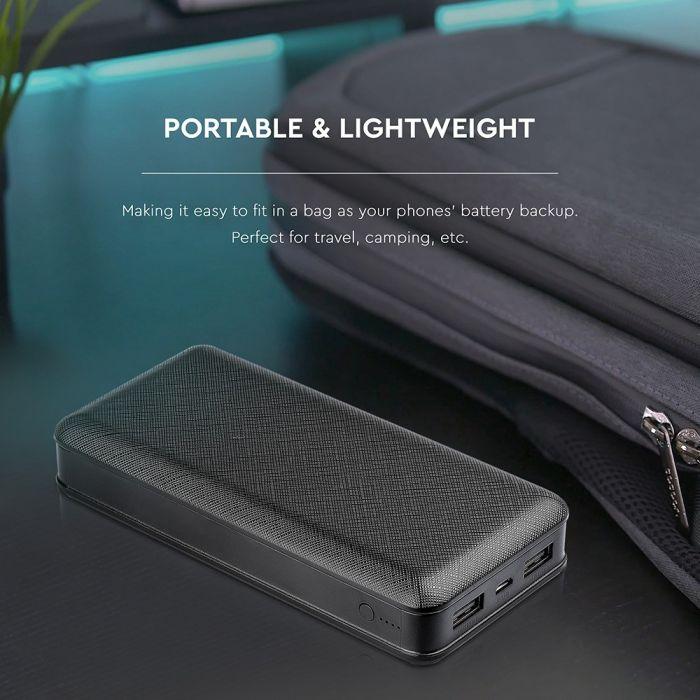 Power Bank, 20000mAh/74wh, 5V, Czarny, VTAC, SKU 8190