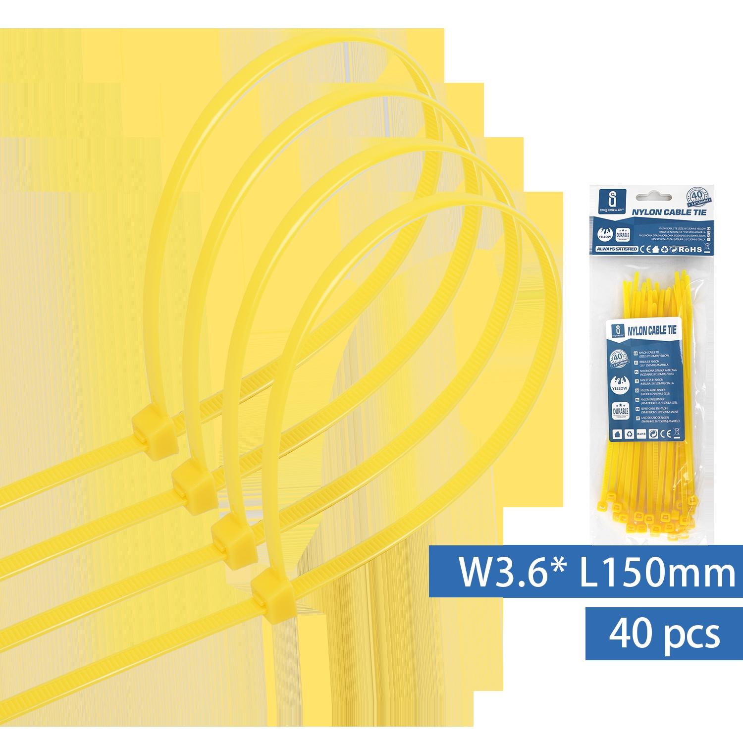 Nylon Cable Ties W3.6*L150mm Yellow