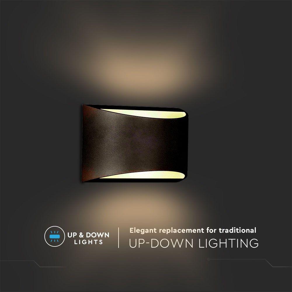 VT-815 10W WALL LIGHT WITH BRIDGELUX CHIP 4000K IP54 BLACK BODY