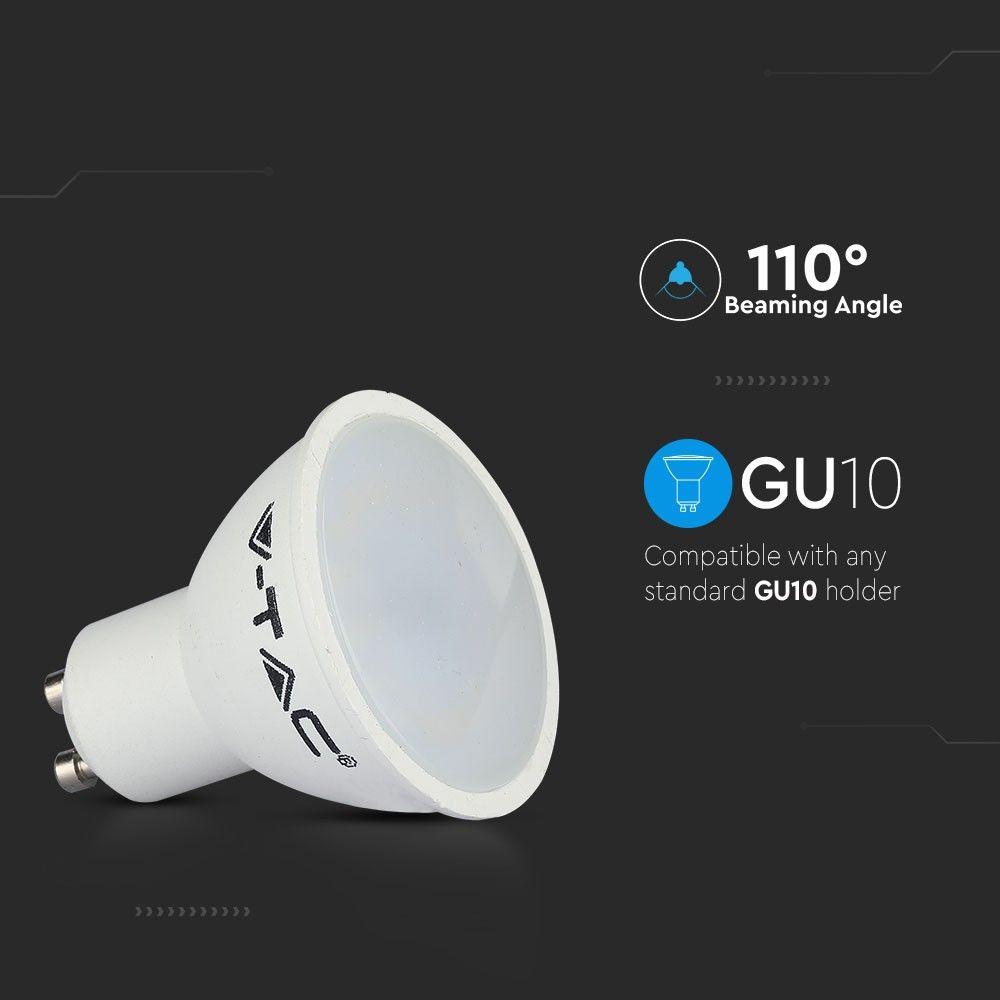 3.5W GU10 Żarówka LED sterowana pilotem, Barwa:RGB+6400K, Ściemniana, Kąt 110', Trzonek:GU10, VTAC, SKU 2780