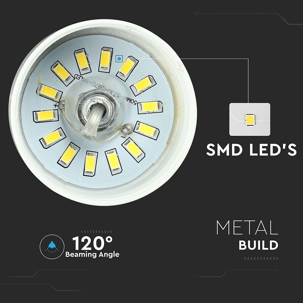 7W Lampa Wisząca LED, Klosz: Akryl, Złoty, Barwa:4000K, VTAC, SKU 3932