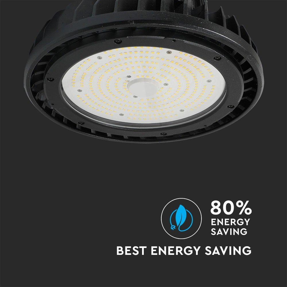 200W HIGHBAY, Zasilacz: MEANWELL, Chip SAMSUNG, Barwa:4000K, Obudowa: Czarna, Skuteczność: 140lm/W, VTAC, SKU 58011