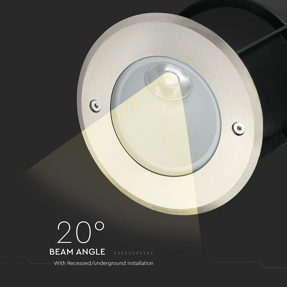 VT-7679 8W LED COB UNDERGROUND LIGHT (OBLIQUE ANGLE 20'D) 4000K, IP67