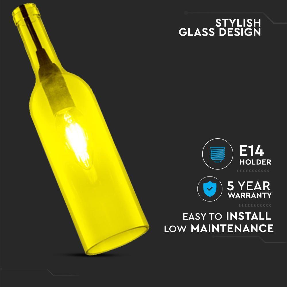 VT-7558 BOTTLE PENDANT LIGHT-E14 HOLDER-YELLOW