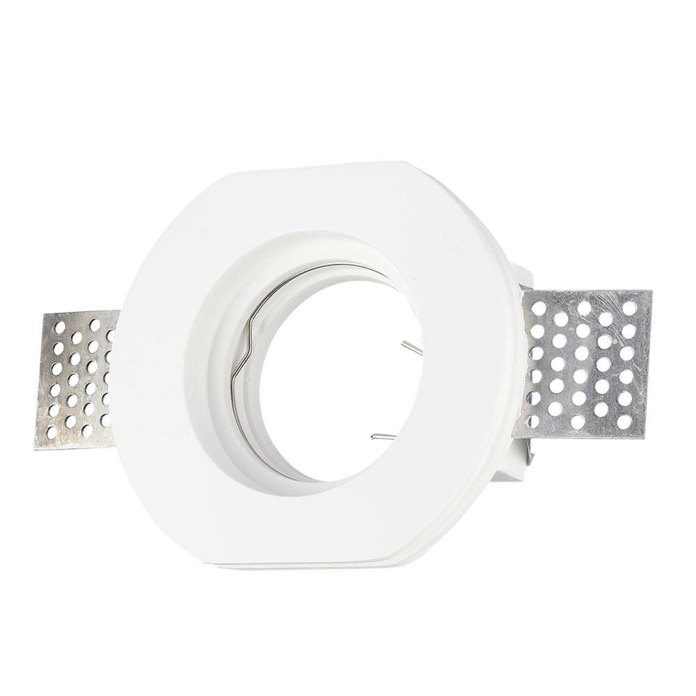 VT-764 GU10 GYPSUM FITTING ROUND-WHITE