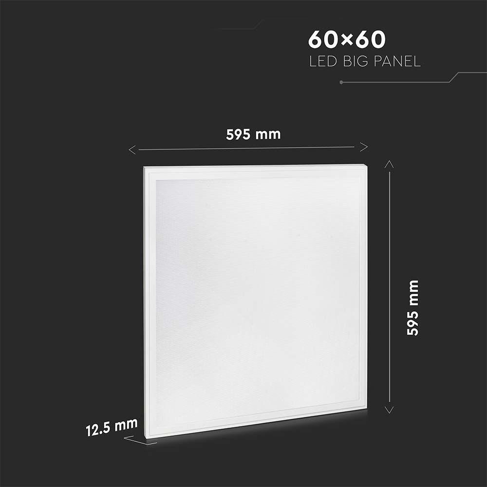 VT-6060 40W LED PANEL 600x600mm 6500K SQUARE FLICKER FREE 6PCS/PACK