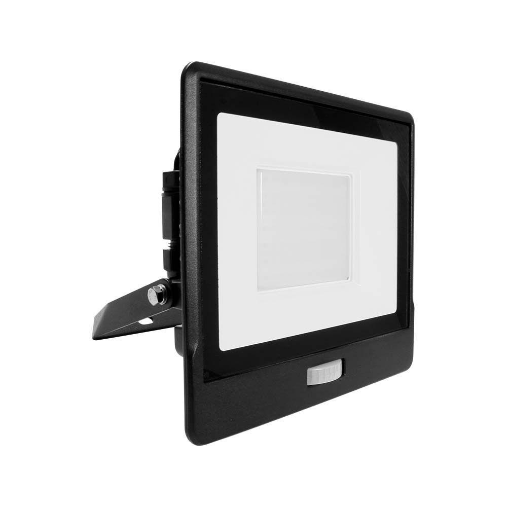 VT-158S 50W PIR SENSOR FLOODLIGHT SAMSUNG CHIP 3000K BLACK BODY