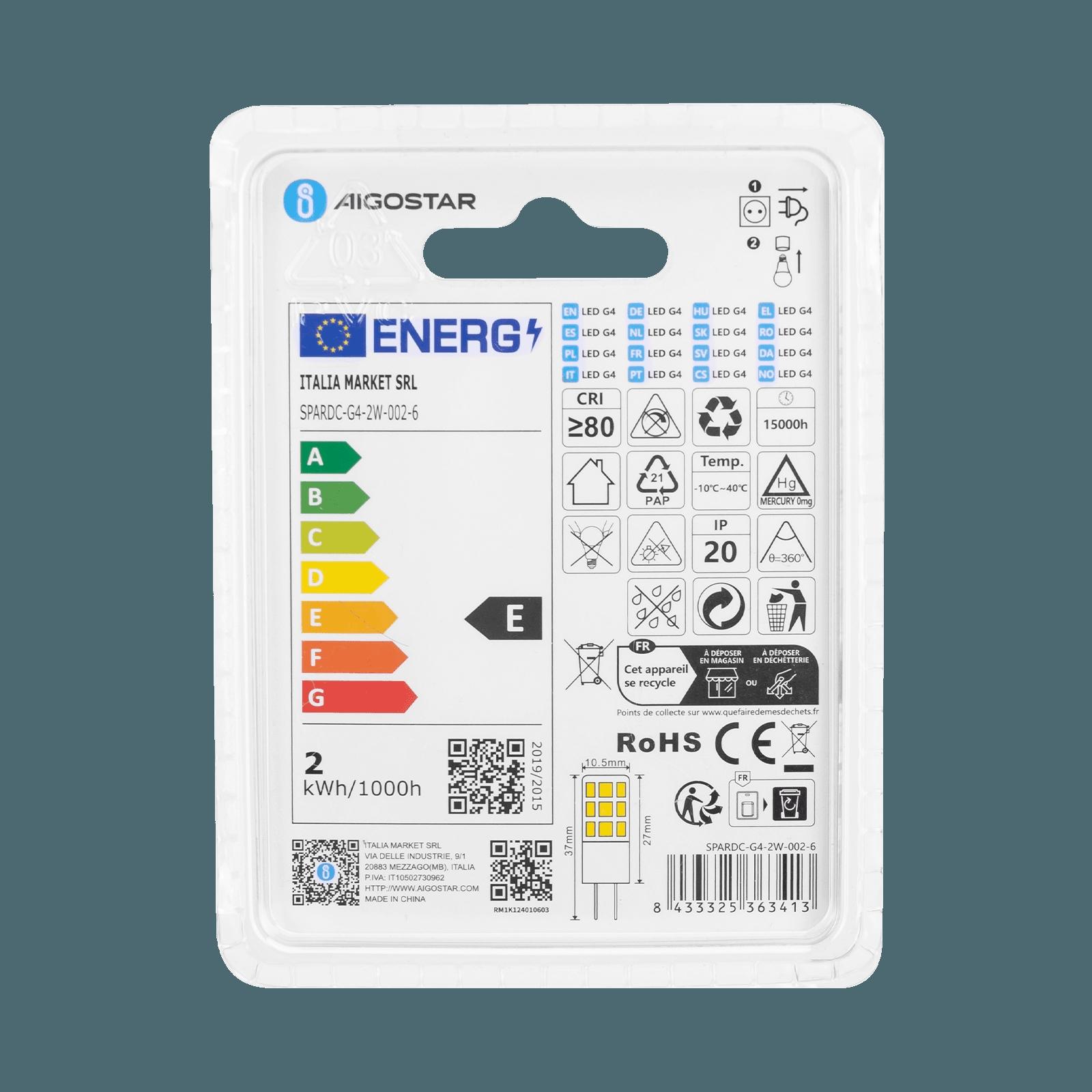 LED G4 2W Barwa Zimna