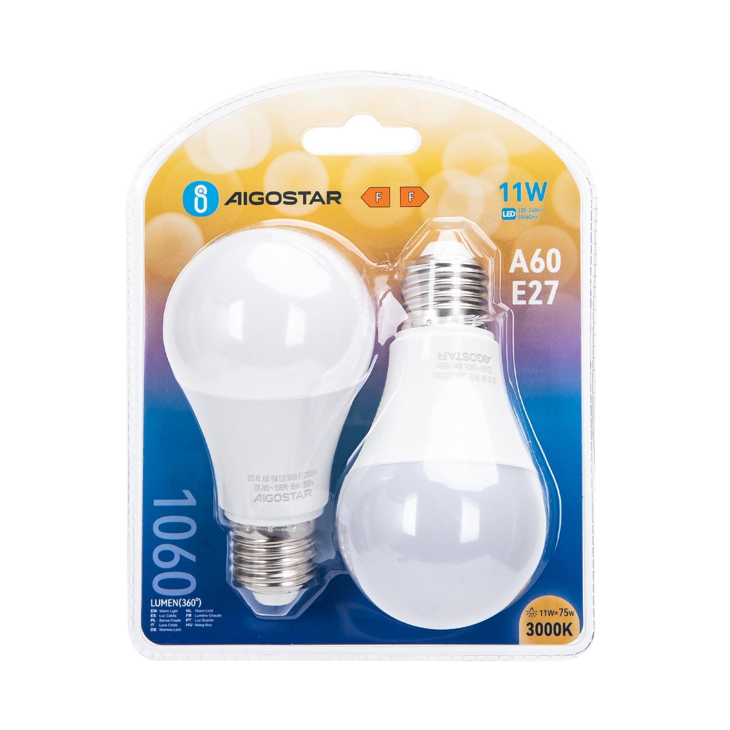 LED E27 11W A60 2pcs ( general bulb )