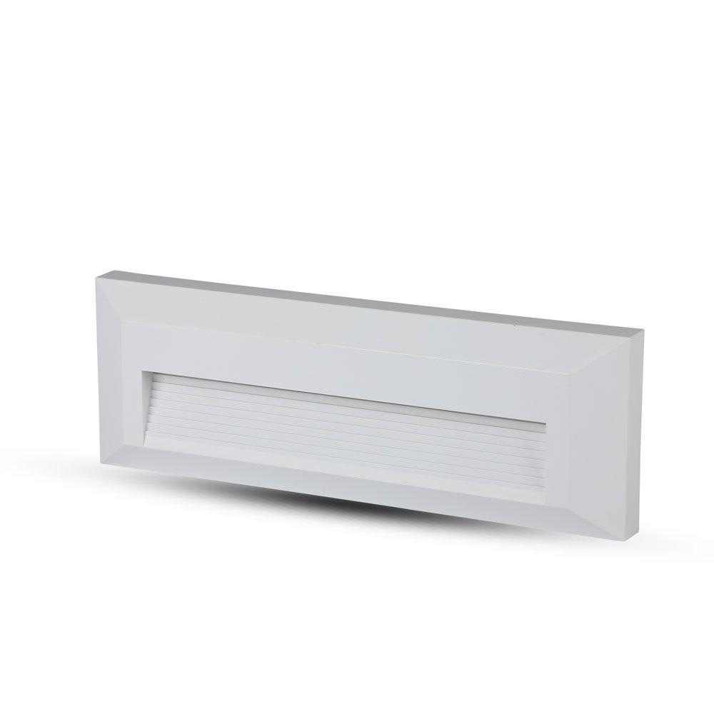 VT-1162 3W LED STEP LIGHT 4000K WHITE BODY RECTANGLE