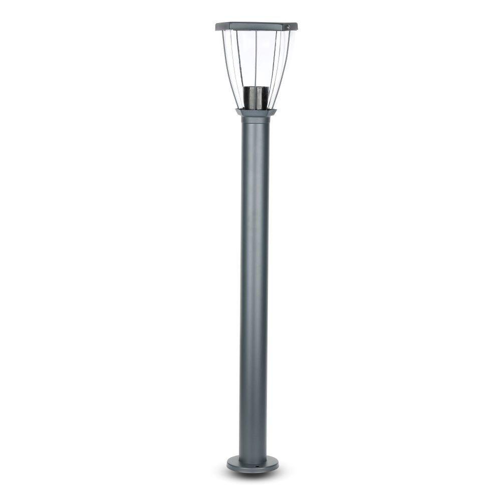 VT-839 E27 BOLLARD LAMP WITH CLEAR COVER-BLACK